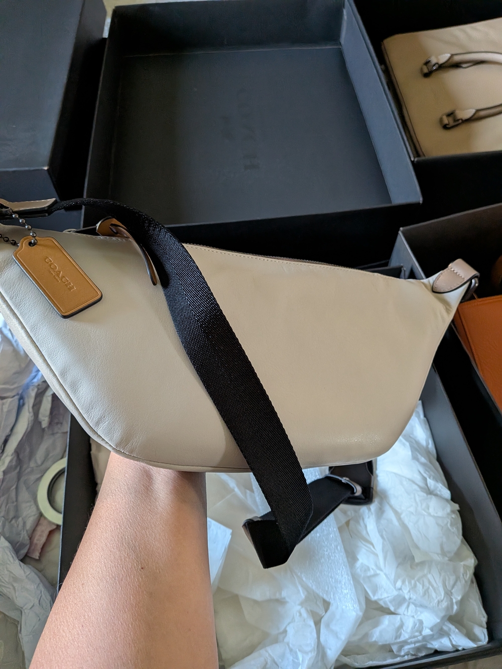 Coach Rivington Belt Bag In Colorblock Washed Steel UNISEXY - Picture 6 of 9
